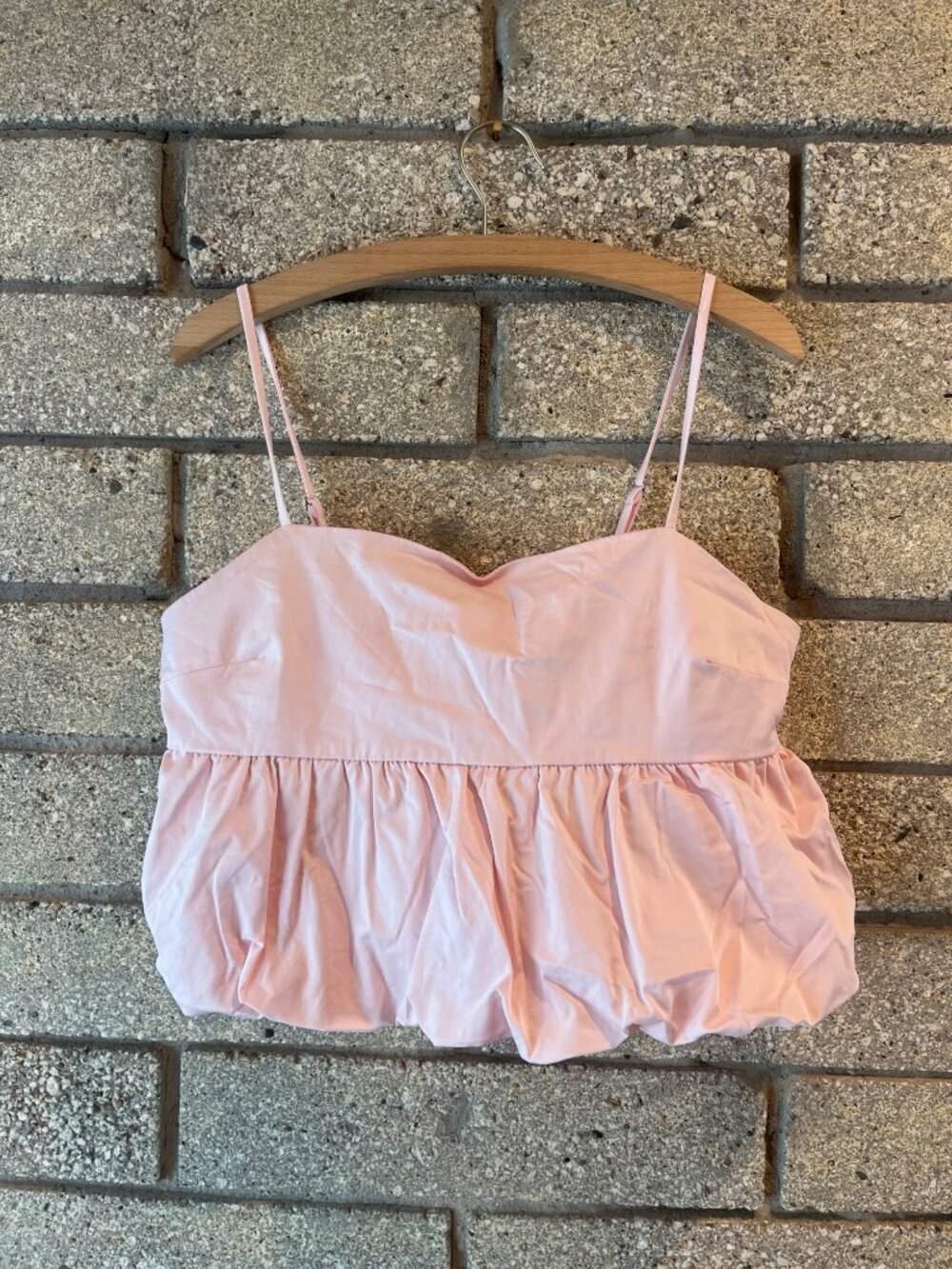Pink Ruffled Babydoll Cami Top With Adjustable Straps - XL Abound